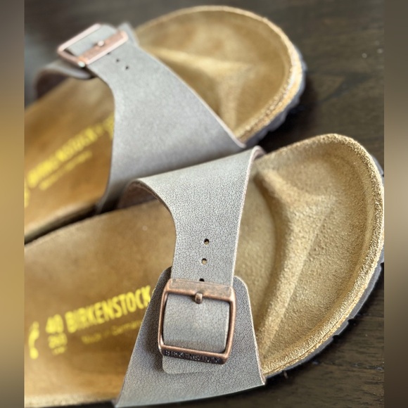 Birkenstock Madrid Women’s Buckle Slide Sandal Mule Leather Mocca EU 40 NEW - Picture 10 of 11